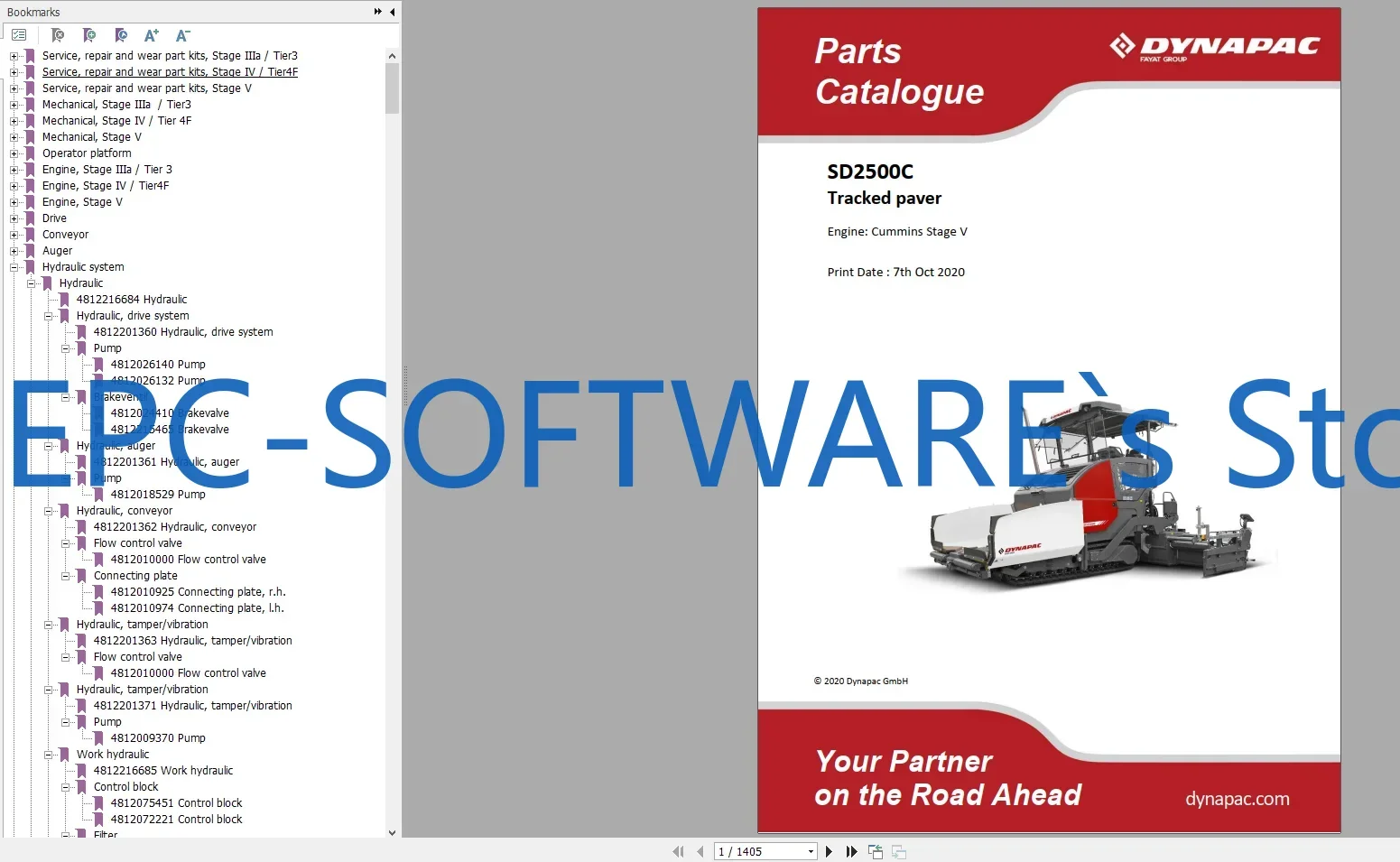 

EPC-SOFTWARE Тяжелое оборудование Dynapac, 29,7 ГБ, каталог на части в формате PDF, обновленный полный DVD 2022.