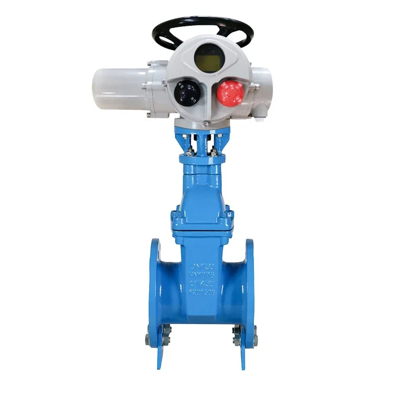 Double Flange On/off Electric 6inch Gate Valve Cast Iron Class150 Class30 380V Multi-turn Motorized Electric Actuator