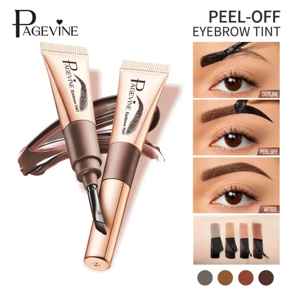 Gel per sopracciglia peel-off a 4 colori Impermeabile duraturo Semi permanente Marrone naturale Liquido Eye Brow Enhancers Sopracciglio Tattoo Tinta Trucco