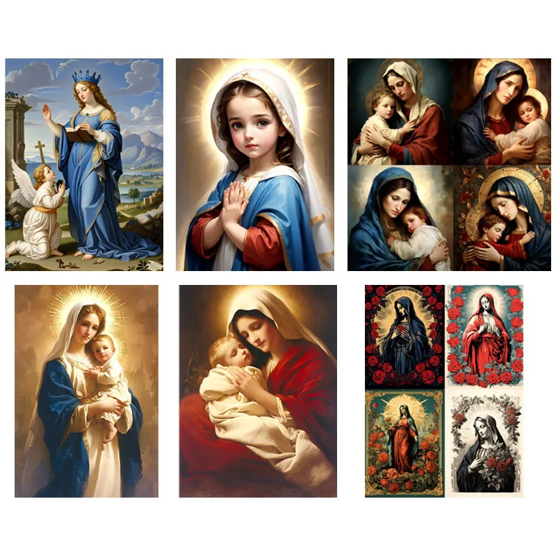 Christian Mary of Virgin Thermo Heat Transfer Sticker On Clothes Guadalupe Christian Washable Print-On T-Shirt Iron On Patches