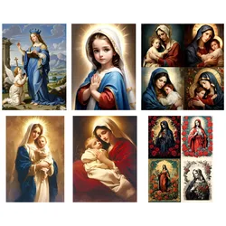 Christian Mary of Virgin Thermo Heat Transfer Sticker On Clothes Guadalupe Christian Washable Print-On T-Shirt Iron On Patches