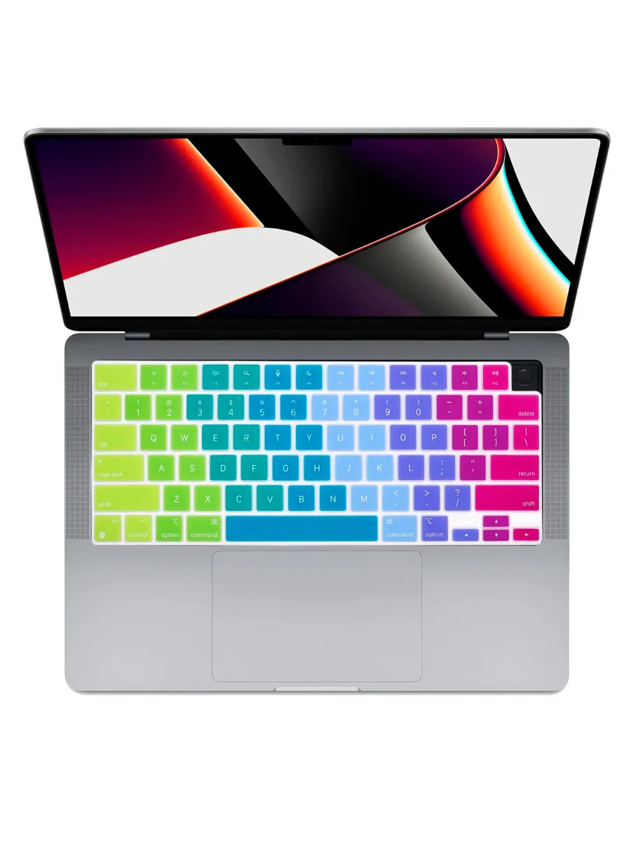 HRH Kolorowa nakładka na klawiaturę US do MacBook Pro 14" 16" Air 15" 13" 2026-2021 M5 M4 M3 M2 M1 Pro Max Chip A3240 A3241 Neo 13"A18 Pro A3404 — zdjęcie produktu 7