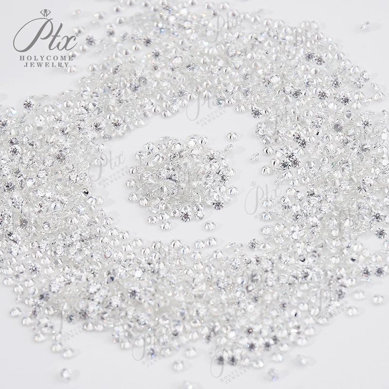 Diamants Moissanite cultivés en laboratoire, Pierre précieuse, Charbon D, Document VVl's, 1CT, Petite taille, Full TAN0.7 mm-20mm, Vente en gros