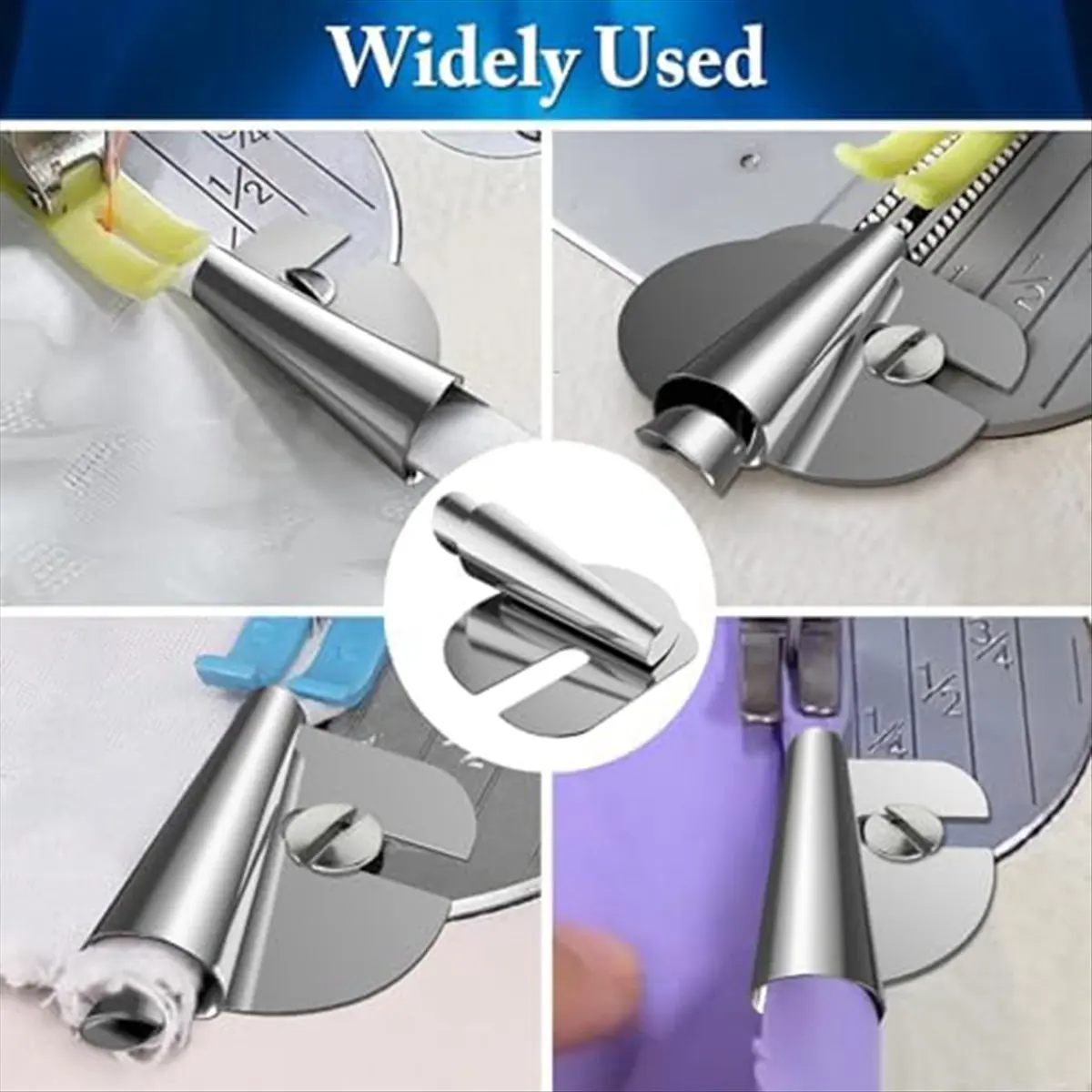 ABYA Sewing Rolled Hemmer Foot,Wide Narrow Sewing Machine Presser Foot Set,Universal Sewing Machine Curved Hemming Foot