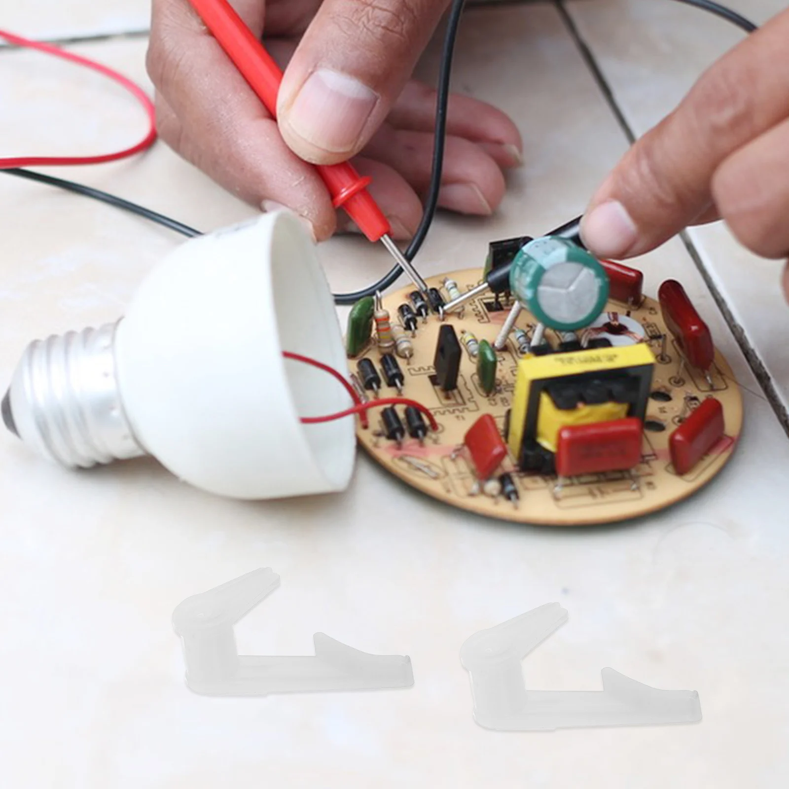 

100Sets Ceiling Lamp Accessories Reliable Lampshade Clasps for LED Light Fixtures Easy Removal Reusable Lighting Components