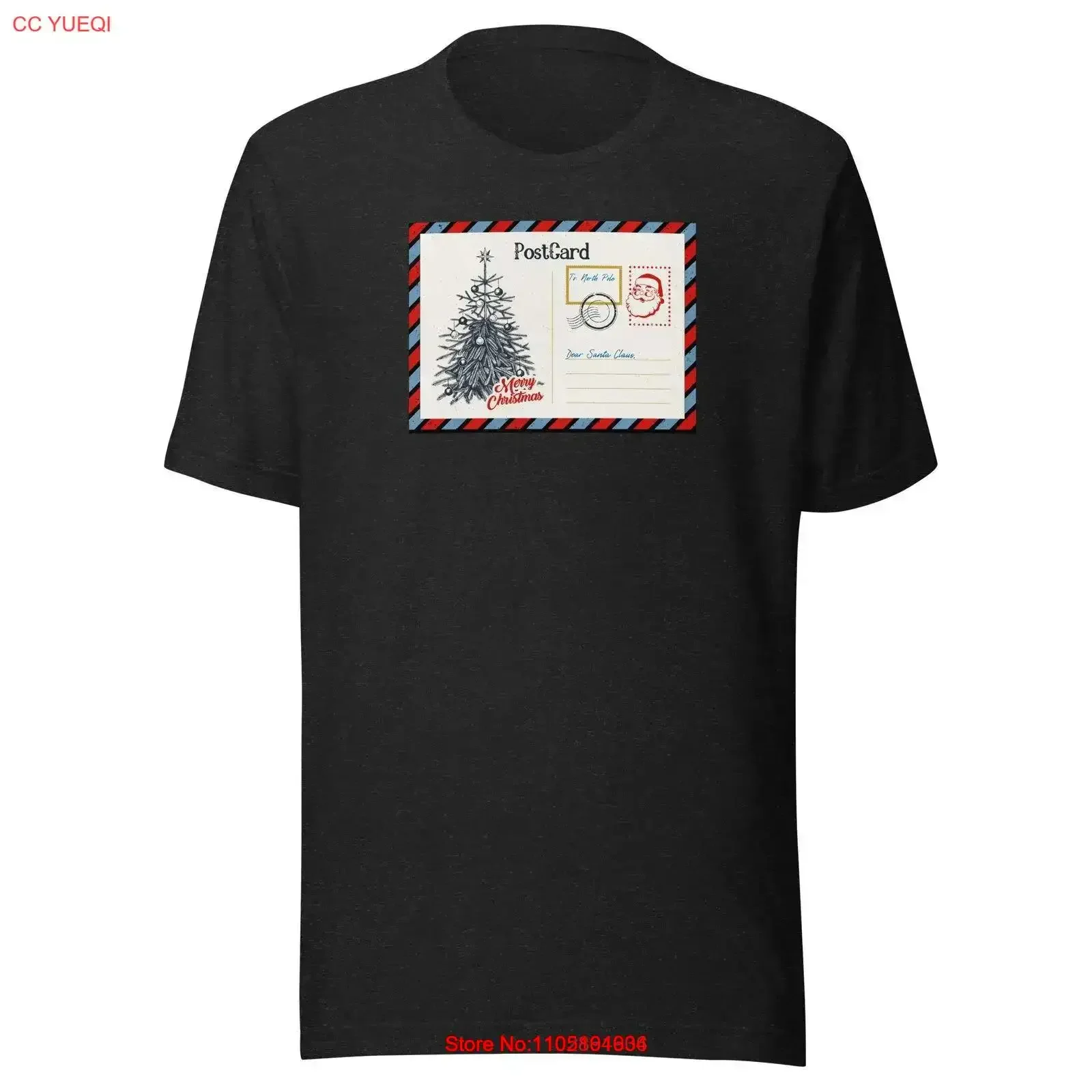 Postcard To Santa T Shirt vintage Washed Breathable designer clothes homme Comfortable Casual Soft streetwear vintage Washed
