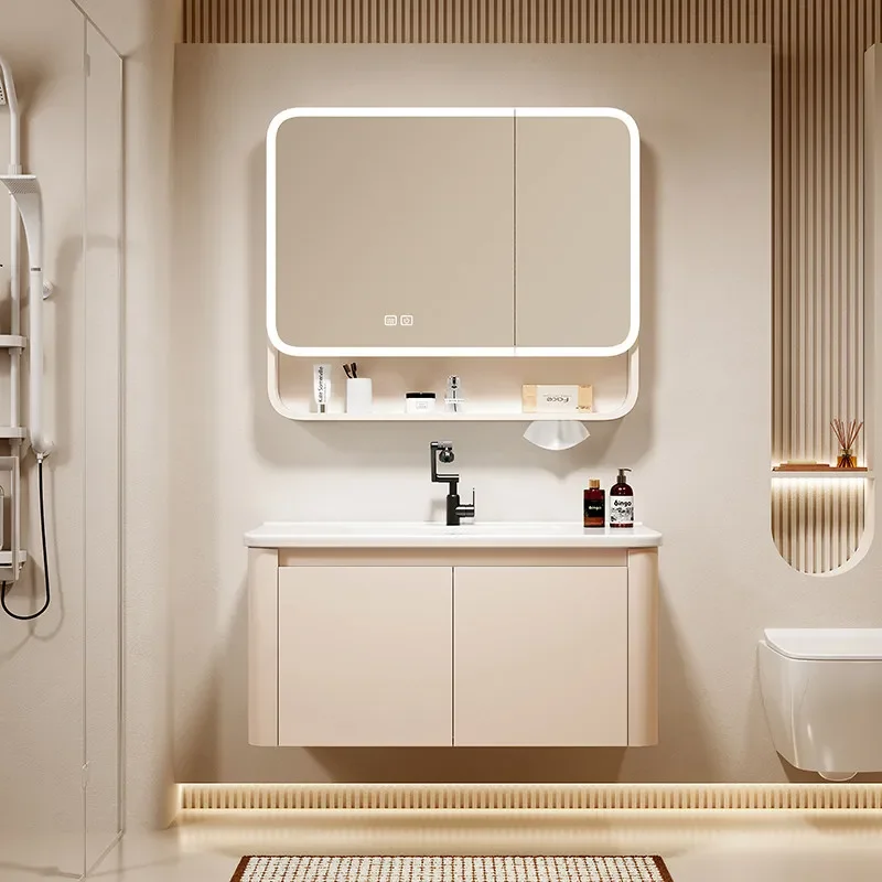 

Combination Design Storage Bathroom Cabinets Unique European Modern Corner Cabinets Rustic Multifunction Minimalist Furniture