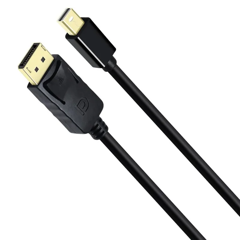 1.8m Black DP Male Cable Full 1080P 4K@60Hz Mini DisplayPort to DP Cable for HDTV Projector