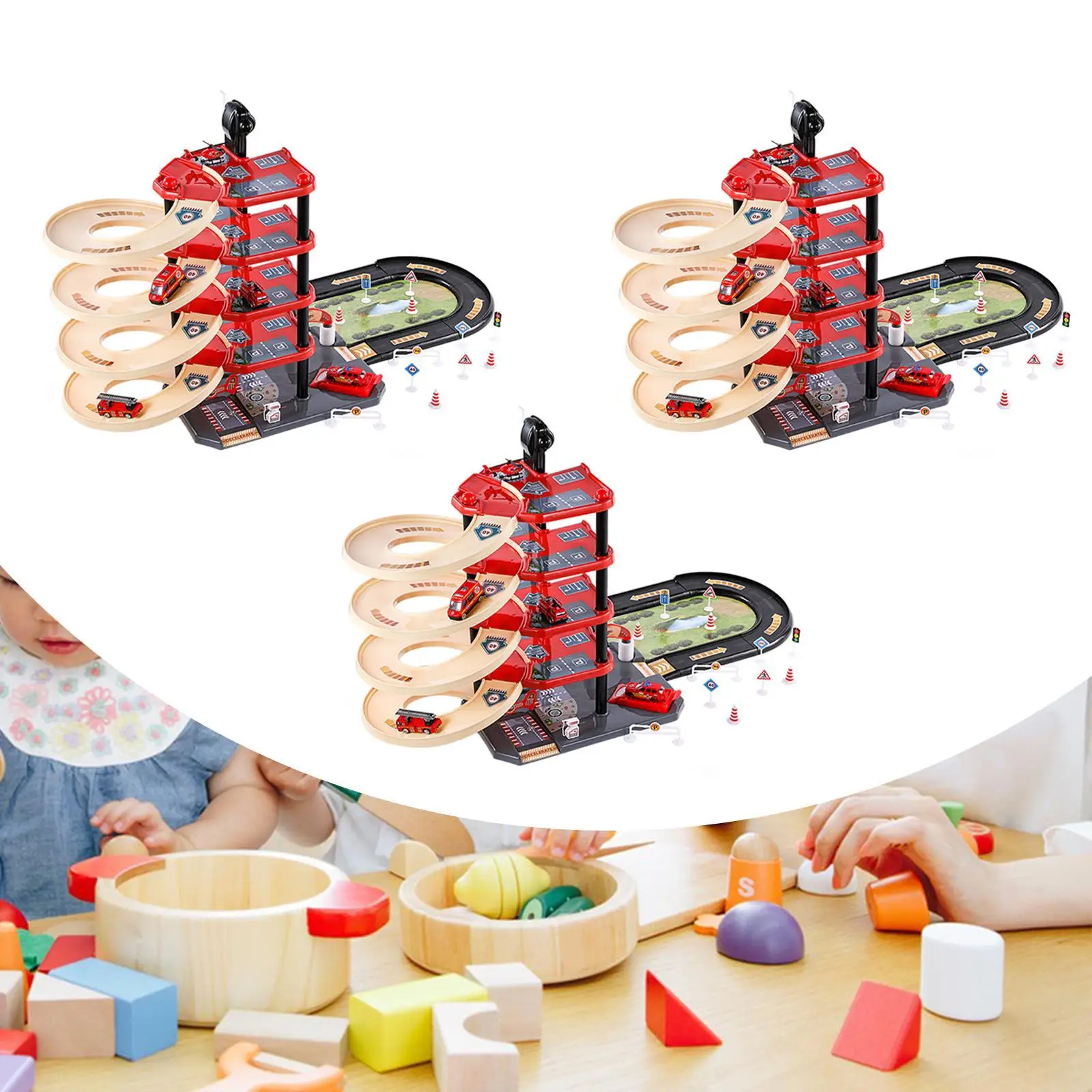 

Race Track Toy Flexible Track Playset Car Adventure Toy Playset for Boys Girls Ages 2 3 4 Years Old Kindergarten Children Gift