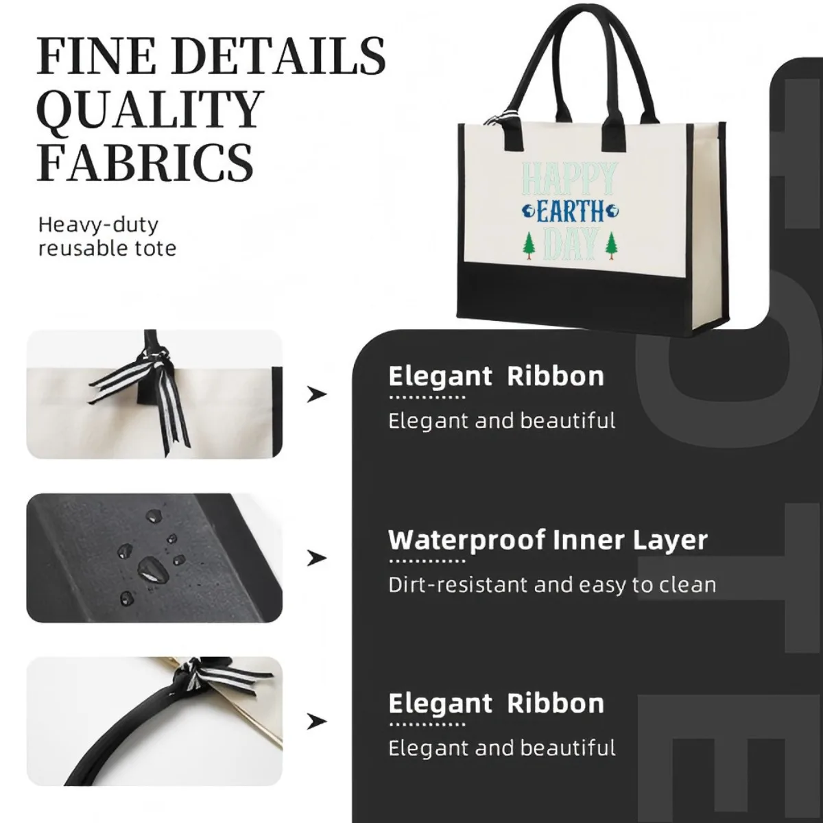 سعيد EH DAY 2026 جديد وصول موضة عملية واسعة قابلة لإعادة الاستخدام حمل حقيبة نمط طباعة 2 لهجة الثقيلة حقيبة كتف كبيرة