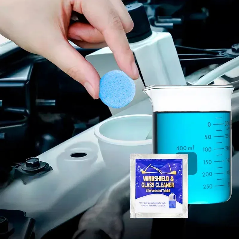 Car Windshield Cleaner, Glass Water Solid Effervescent Tablets for Car Window Wiper Washer Cleaning Accessories