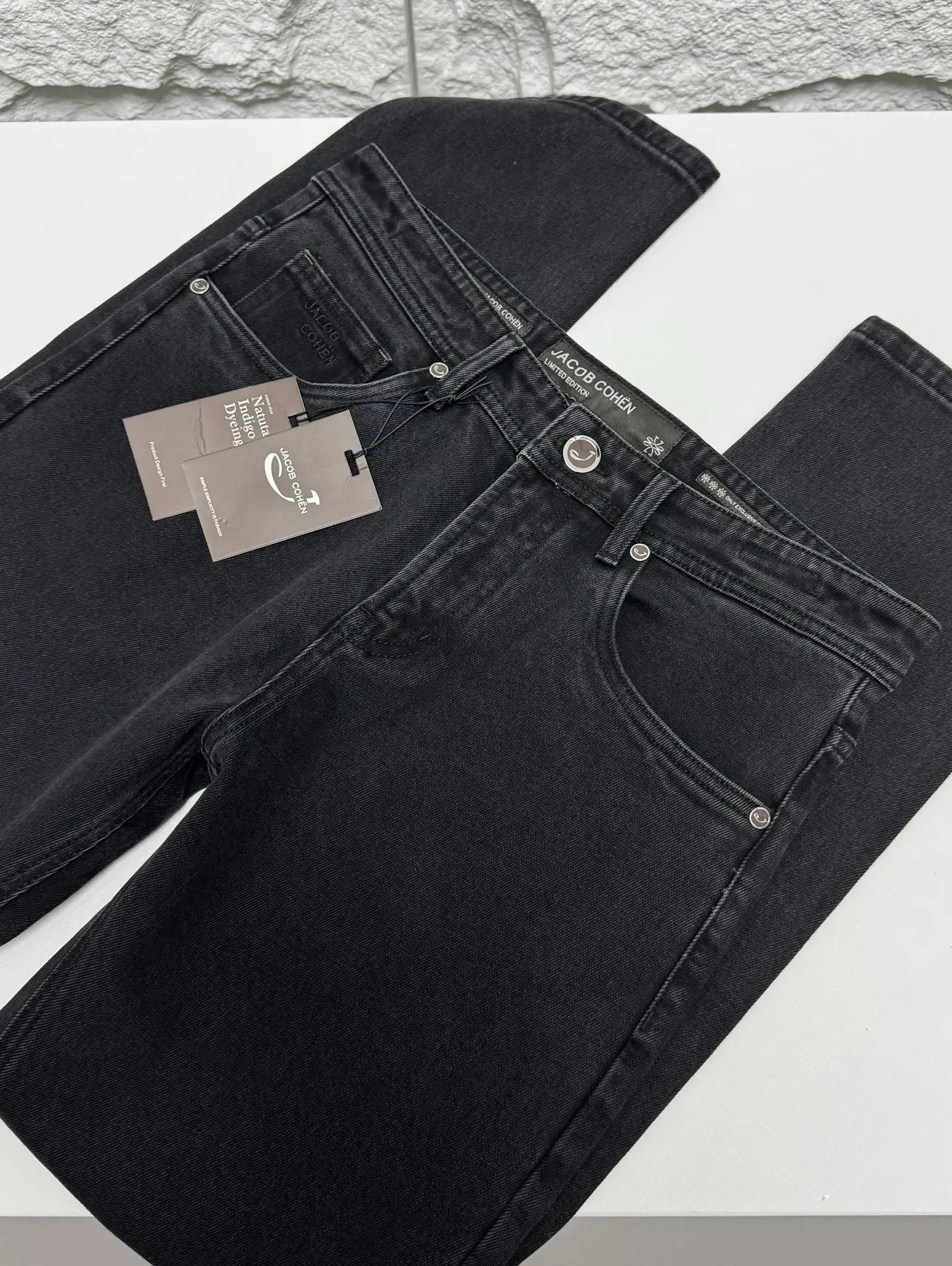 

BLSK CPRT Jeans Thick Cotton Men 2025 Autumn Winter new Embroidery warm high quality straight outdoors size 30-38 Black Pants