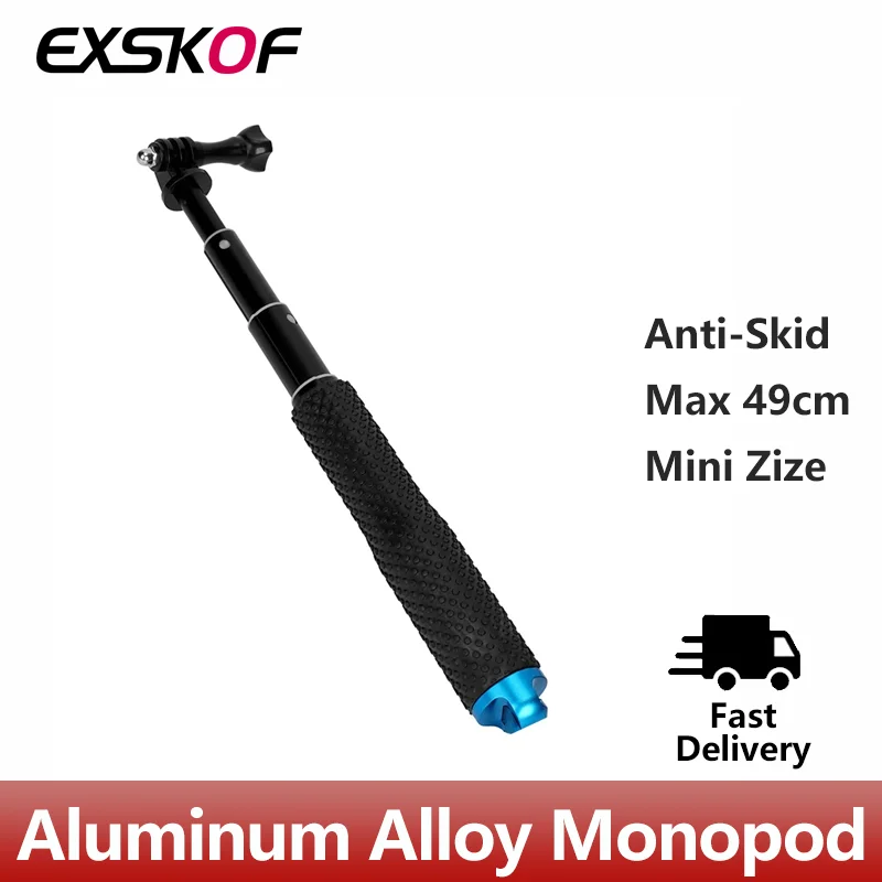 Selfie Stick Aluminum Alloy Monopod For GoPro Hero 13 12 11 10 9 8 7 6 5 SJCAM AKASO Insta360 DJI OSMO Action 5 4 3 2 Camera