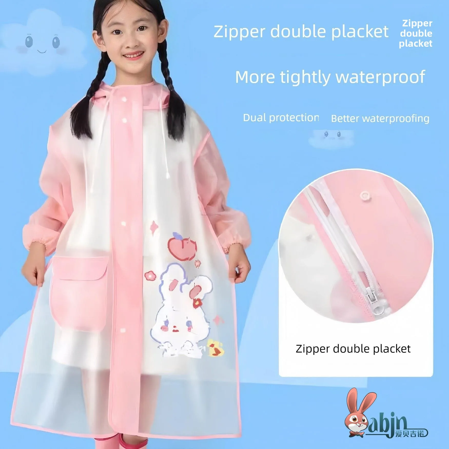 

Children's Raincoat Waterproof Full Body School Uniform Kindergarten Rainwear for Boys And Girls Baby Nursery School-going Kids