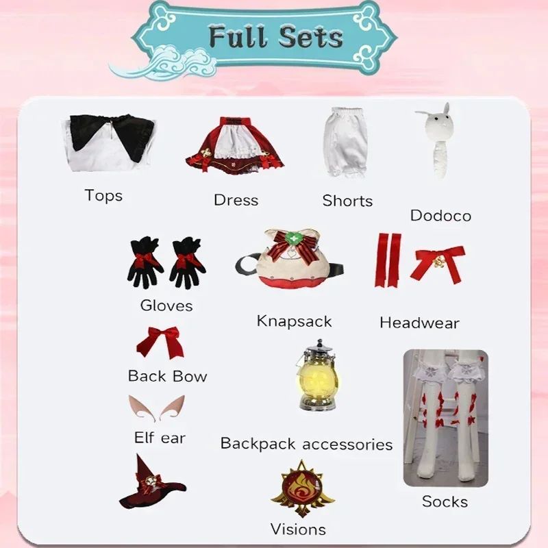 Genshin Impact Klee косплей цветущий звездный свет наряды персонажей костюм униформа жаккардовая ткань костюмы на Хэллоуин для Wo #   1