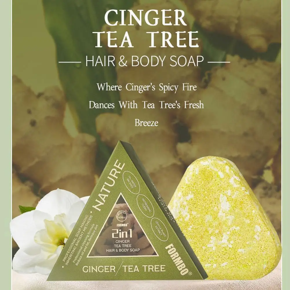 

2 In 1 Hair Body Soap Usman Grass Biotea Natural Ginger Tea Tree Rosemary Refreshing Controls Oil Strengthens Roots Shampoo