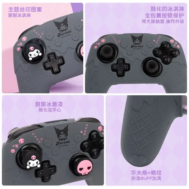 

Kawaii Sanrio Cinnamoroll Kuromi Pochacco Cartoon Ps5 Ns Pro Switch Pro Gamepad Protective Case Anti-Fall Digital Peripherals