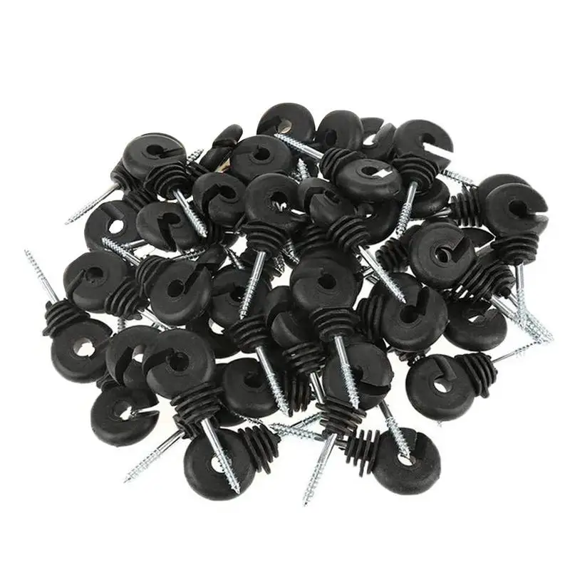 50Pcs Electric Fence Insulators Durable Fencing Screw Posts Multifunctional Fence Insulators Post Insulator Accessories