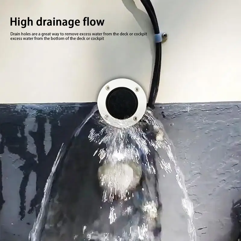Thickened White Drain Check Valve Boat Accessories For Saltwater Scupper Valves For Boats Multipurpose Kayak Scupper Valves
