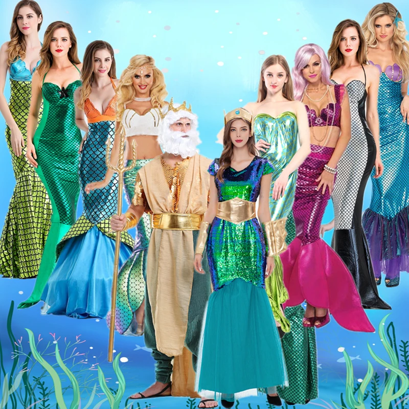 Adult Mermaid Costume Performance Dr loween Sexy Mermaid Princ Skirt Stage Performance Clothes Photoaphy Outfit