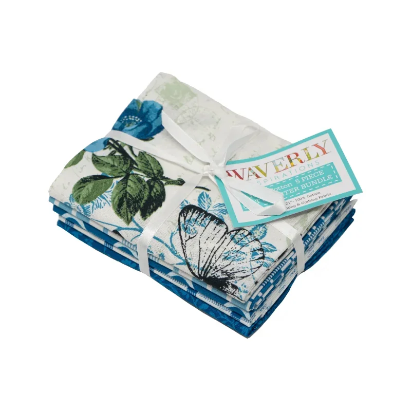 

Best.100% Cotton, Sewing & Crafting, Blue Fabric Bundle, 21 x 18, 5Pcs.Innovative design.HOME..Innovative
