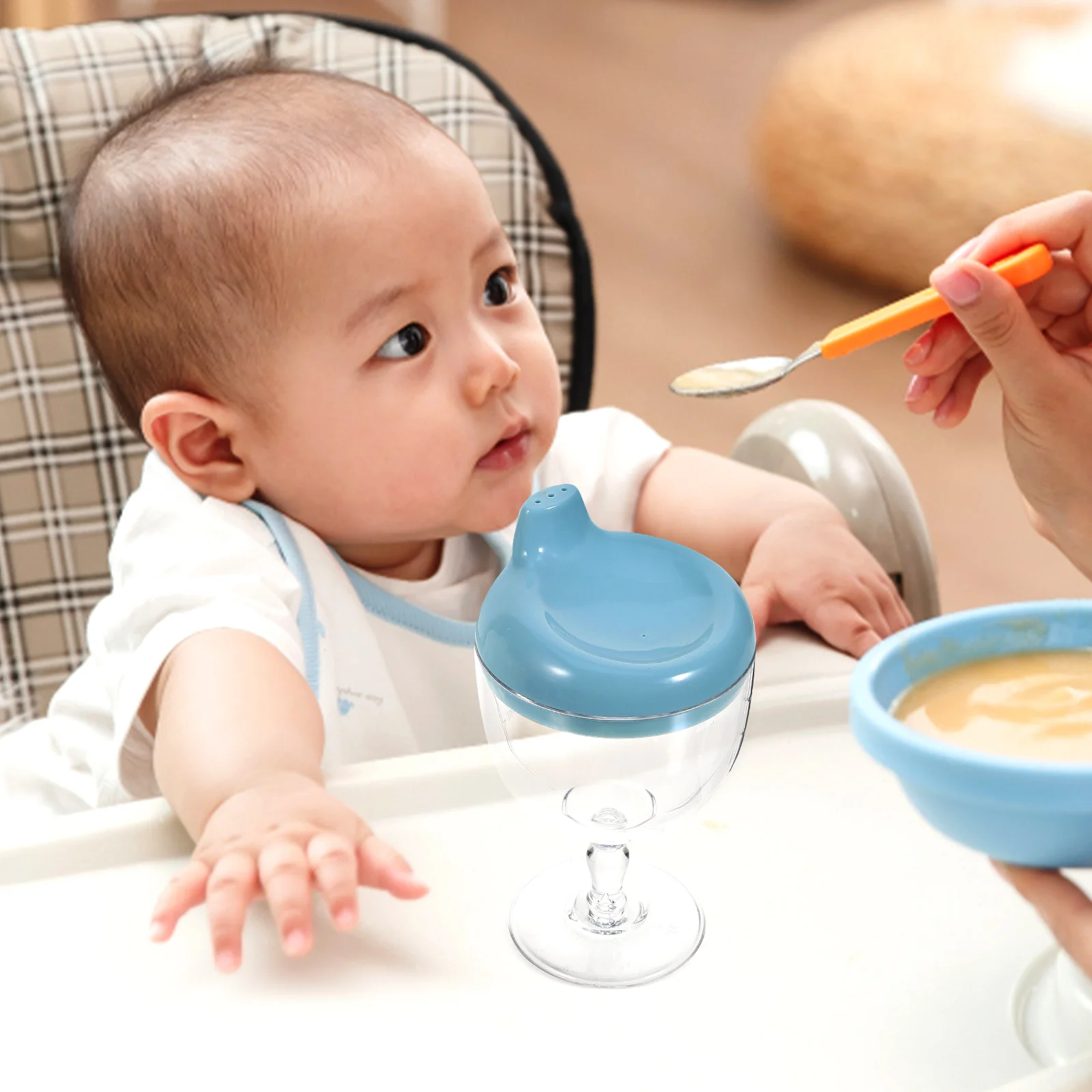 Taza de copa para bebé, botella de agua reutilizable de plástico con leche Adorable para niños con pajita, vasos de entrenamiento para beber para niños pequeños, 2 uds.