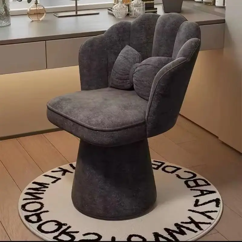 

Экологически чистый роскошный стул для макияжа, современный вращающийся стул с французской спинкой для спальни, гостиной, дизайна ногтей, простая сборка