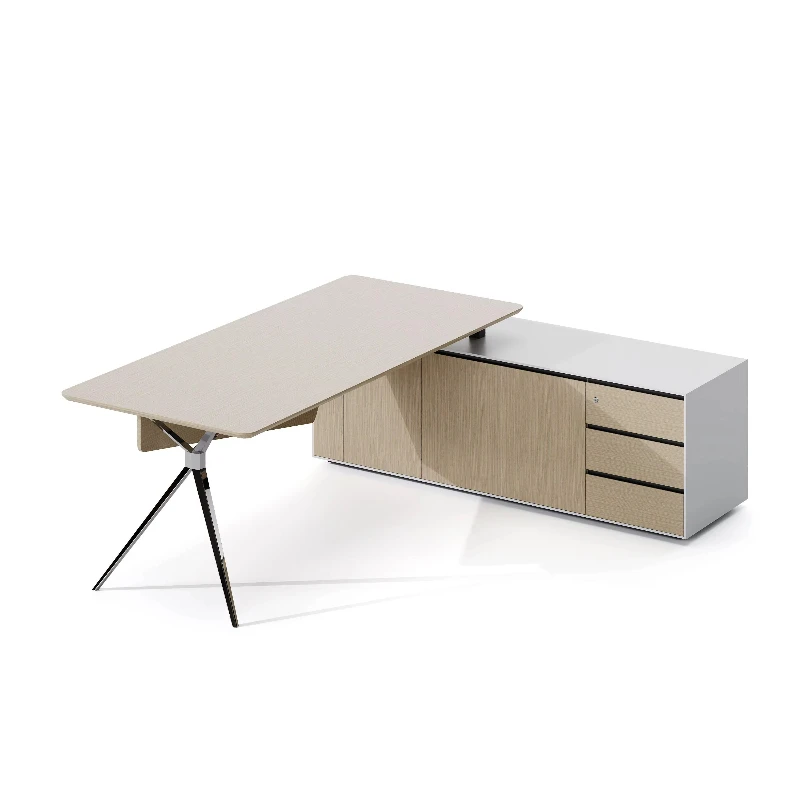 

Modern Luxury Executive Wooden L-Shaped Desk Manager Office Furniture Ceo Desk