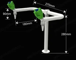 2 ways high education School/Factory/Hospital/Enterprise laboratory faucet, 3 ways water outlet faucet triple faucet Chemistry