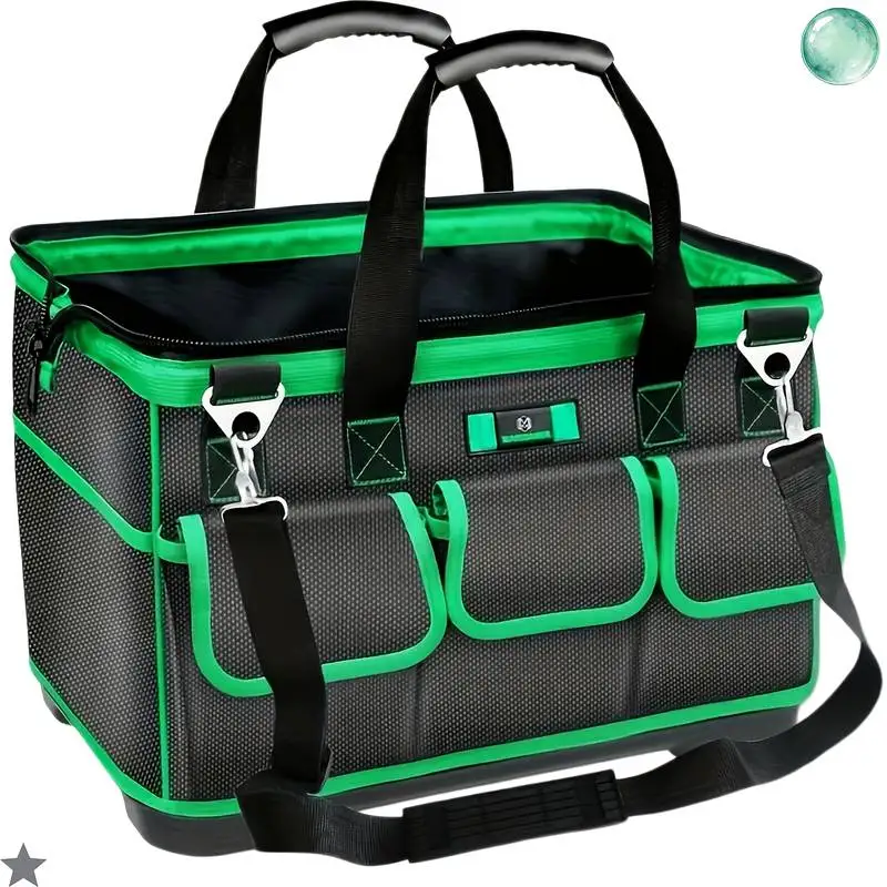 Tool Organizer Bag 35cm Multi-Pocket Zipper Thickened Toolbox for Electrician Plumber Home Repair Industrial Renovation
