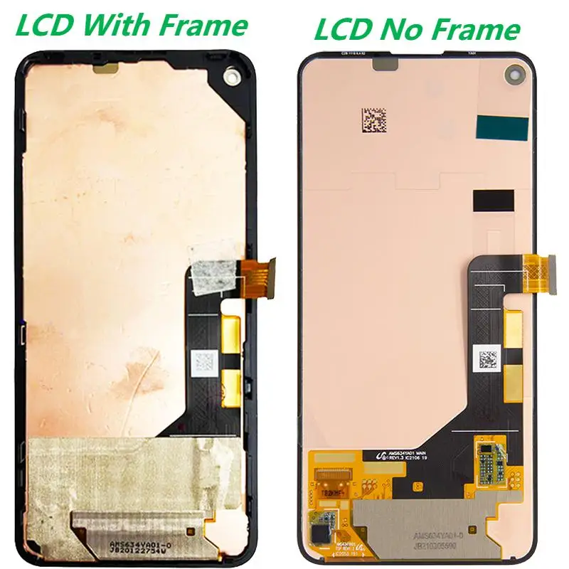 Original 6.34  AMOLED For Google Pixel 5A 5G LCD Display With Frame Pixel 5A G1F8F G4S1M Display Touch Screen Digitizer Assembly