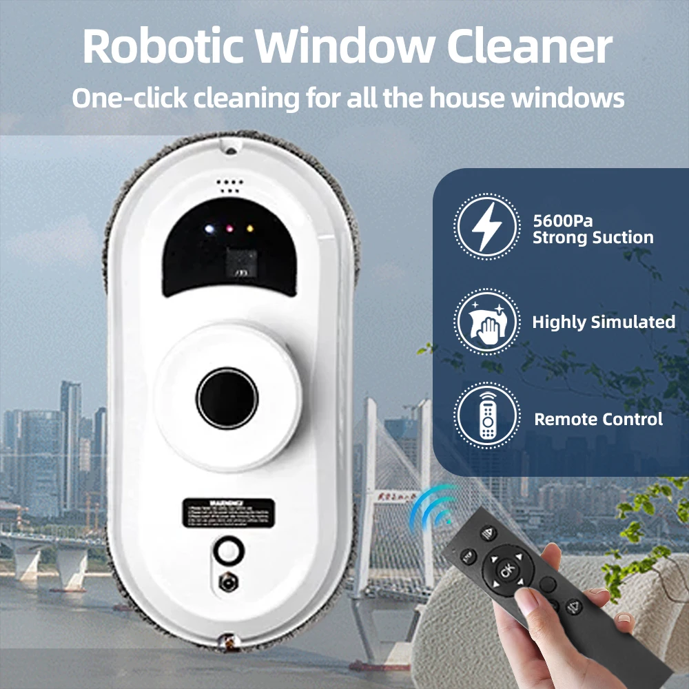 Window Vacuum Cleaning Robot Smart Window Glass Washer Electric Glass Limpiacristale Remote Control Automatic Window Cleaner