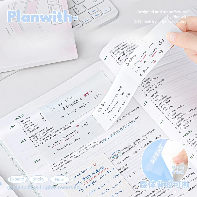 

Multi-style Simplicity Memo Pad for Study Casual Blank Line Square Sticky Note for Key Words Back To School Student Supplies