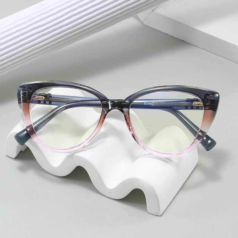 New Retro TR Cat Eye Women Anti Blue Light Reading Glasses Men Core-Inserting Process Fashion Farsighted Longsighed Spectacles