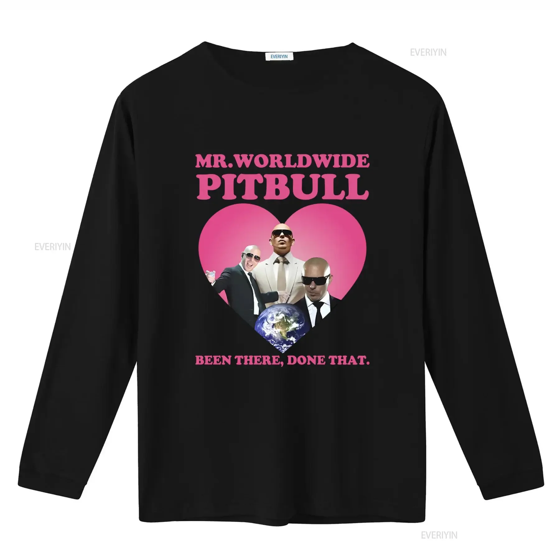 Mr Pitbull Worldwide Been There Done That T Shirt Print Fashionable vintage Washed graphic Stretched streetwear Casual Soft