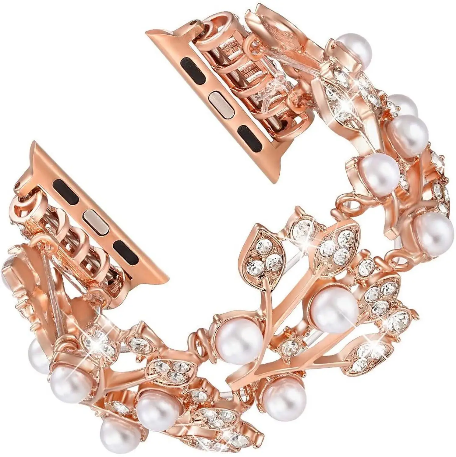 Cinturino elastico per gioielli per cinturino Apple Watch 45mm 41mm 44mm 42mm 40mm 49mm bracciale con perline di perle per iWatch Ultra 9 8 7 6 5 4 SE