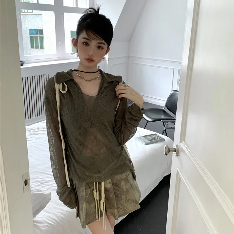 Girls Miniskirt Female Design Retro Girl Skirts Style 2024 Summer Party Sexy Trend New Woman Vintage Camouflage Mini Dress