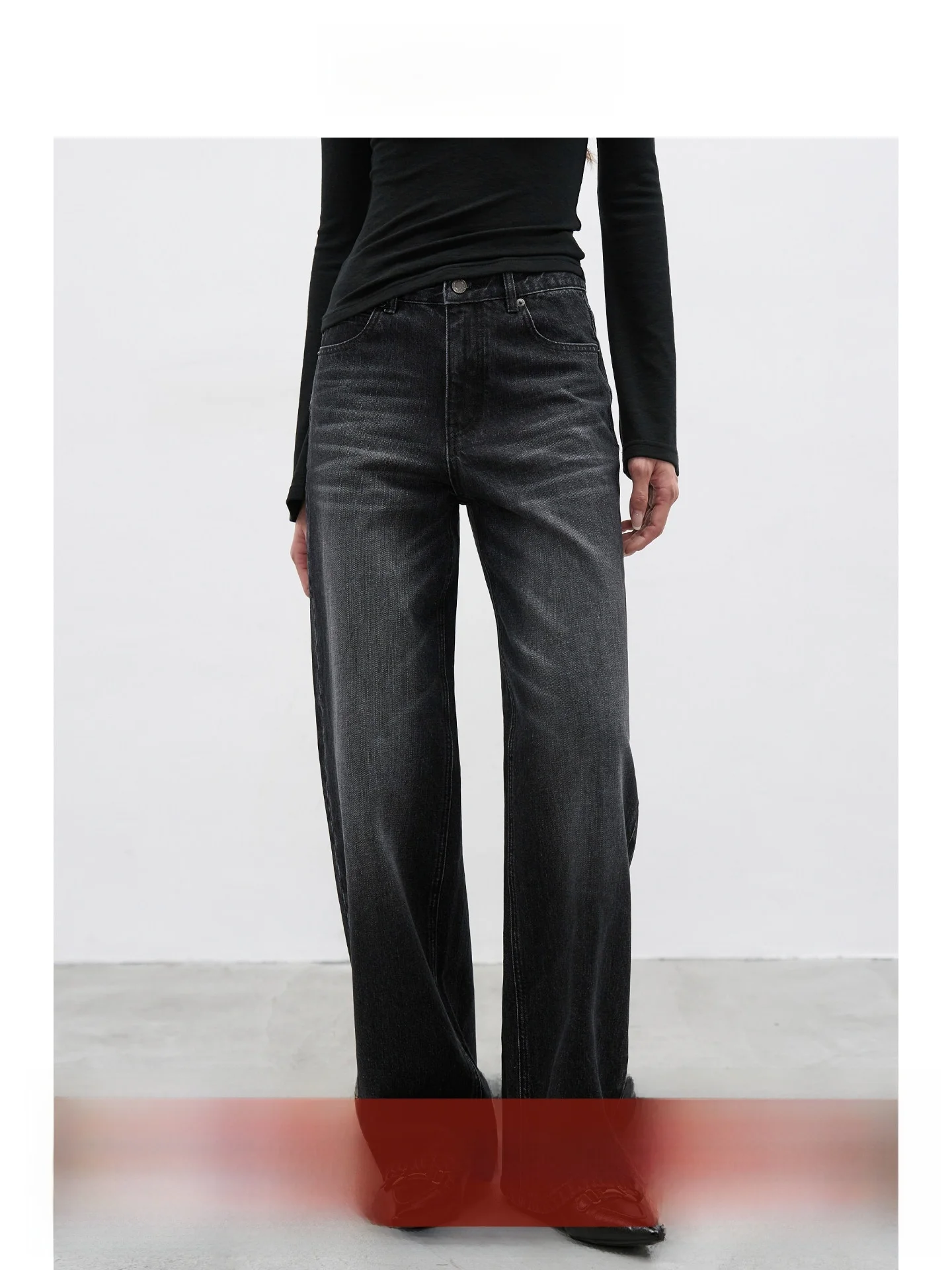 

Джинсы EIGHTHMONTH August Adient с широкими штанинами, женские, свободные, винтажные, с эффектом потертости, длинные брюки, с высокой талией, прямые джинсы