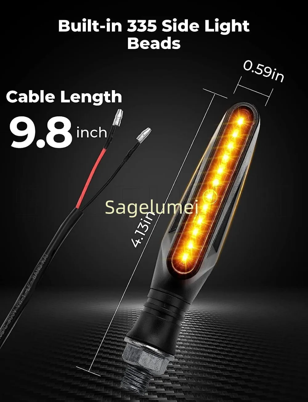 Motorcycle E11 Led Turn Signals Directional Indicators Flashing Rear Tail Brake Flasher Light Stop Signal Light Motorcycle Lamp