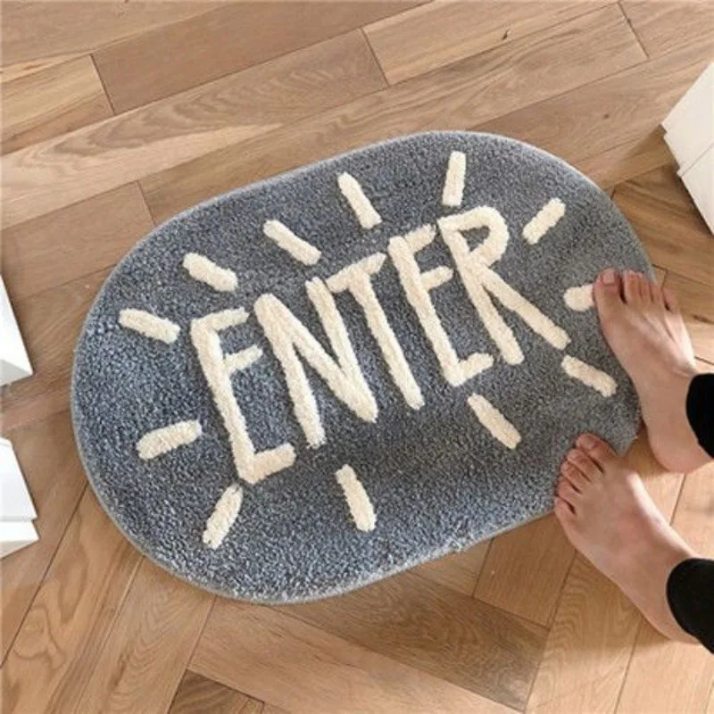 Imitation cashmere bathroom absorbent non-slip floor mat doormat carpet bedroom door entry door mat
