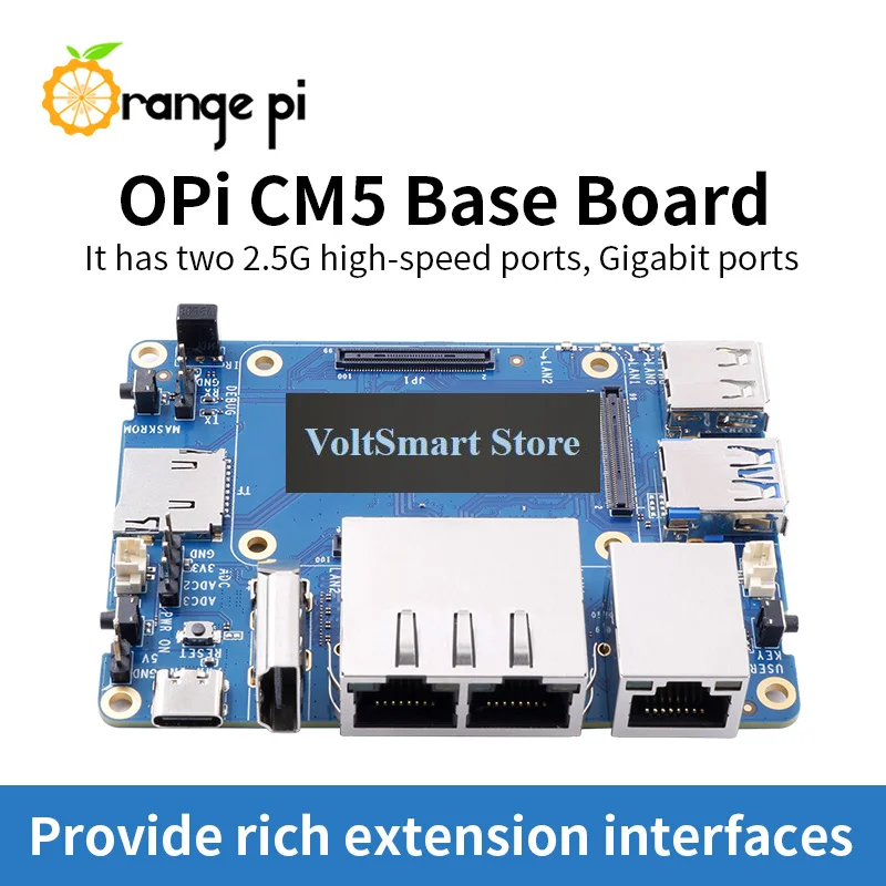 VoltSOrange Pi CM5 Base Board 2.5G Gigabit LAN Single Board Computer Suitable For OrangePi Compute Module 5 Core Board