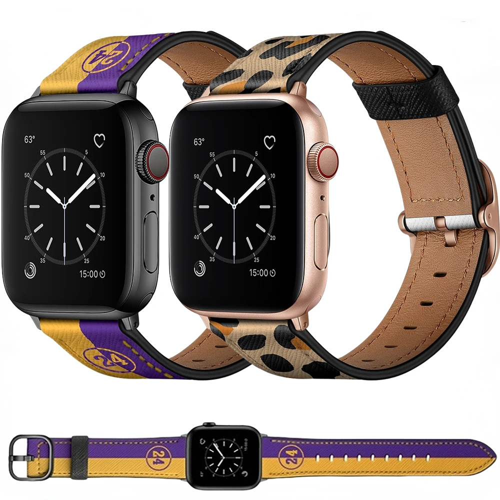 

Premium Leather Strap for Apple Watch Band 45mm 41mm 49mm 44mm 40mm 42mm 38mm Bracelet for iWatch 8 Ultra 7 6 5 4 3 SE Wristband