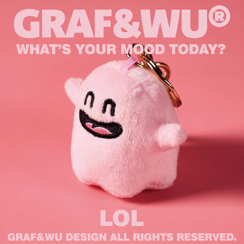 Série What'S The Mood pour les tout-petits, nouvelle Version Mini, en Stock, jouets en peluche fantôme mignon, porte-clés, pendentif de sac à dos, cadeaux pour garçons