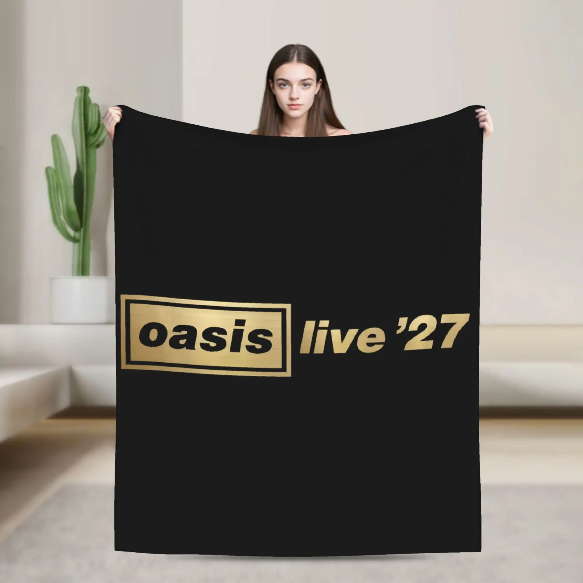 O-Oasis Live 27 Tour Rock Band Music Blanket  Flannel Awesome Soft Throw Blankets for Bed Sofa Decoration
