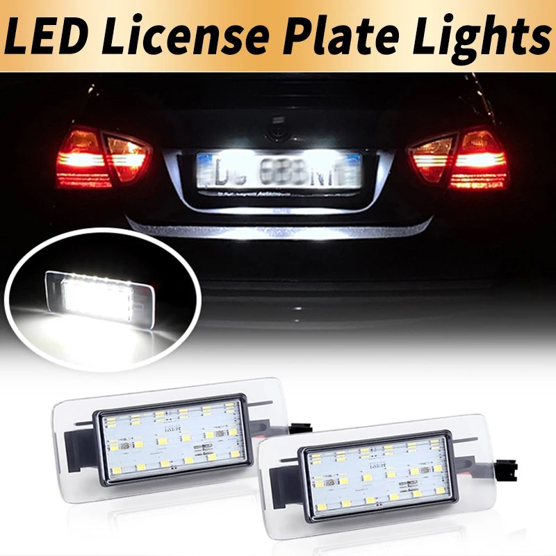 

2PCS LED License Plate Lights High Bright Number Plate Lamp Canbus For Cadillac Escalade ATS For Chevrolet Suburban Tahoe Malibu
