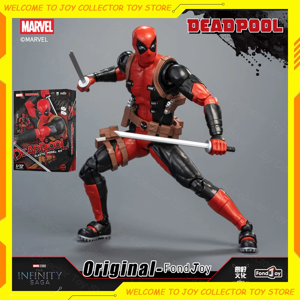 New Original Fondjoy 1/12Deadpool Figure Comic Deadpool Figures Detective Comics ABS Model Kit Joint Movable Figurine custom Toy