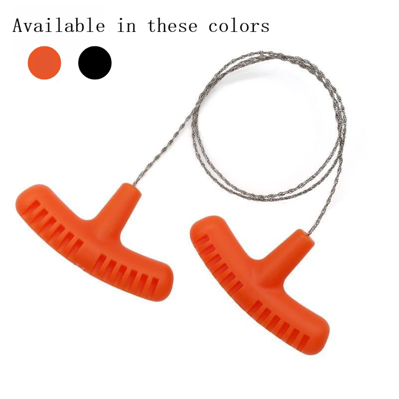 High-quality Stainless Steel Mini Pocket Wire Saw for Woodworking Camping Emergency Survival Gear Orange/Black Outdoor Tool