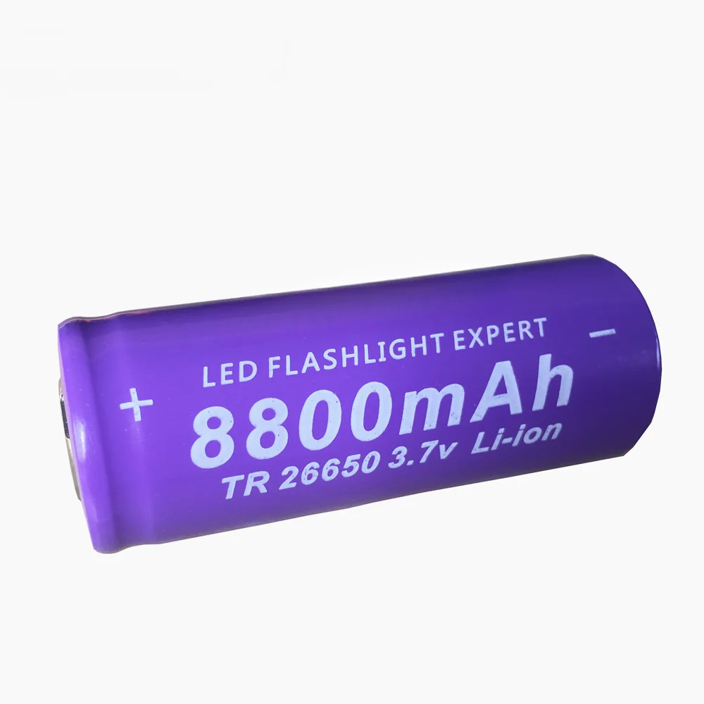 Akumulator litowo-jonowy do latarki LED Latarka 3,7 V 26650 Akumulator 8800 mAh