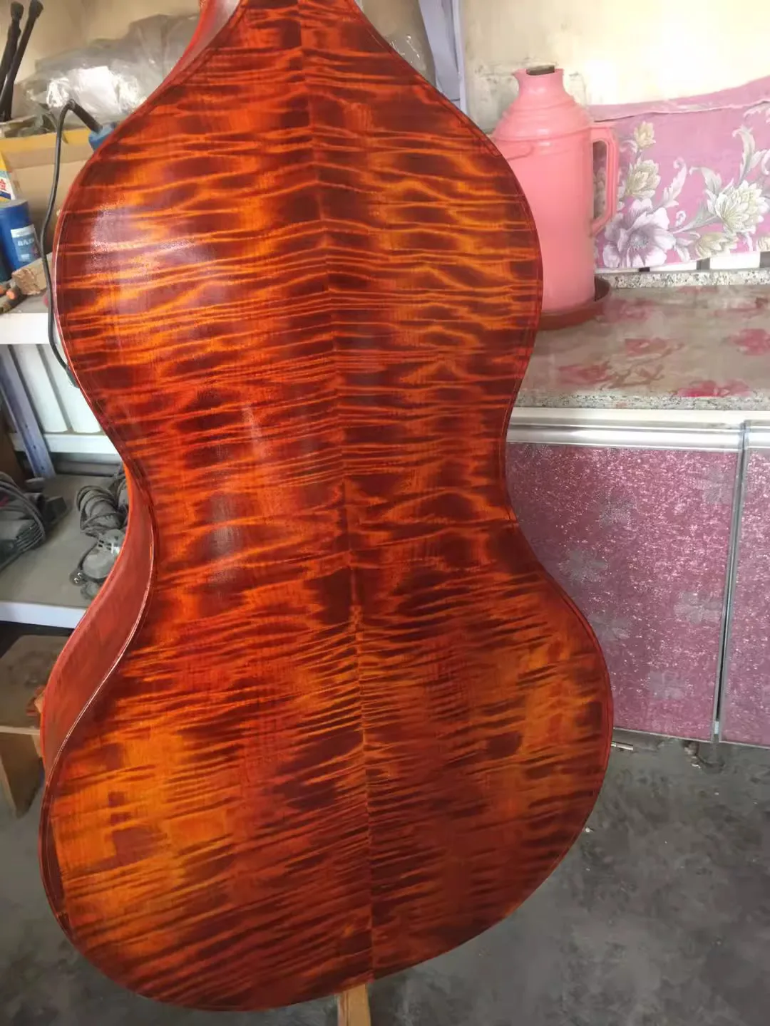 High-grade Upright double bass Solid Maple back and Spruce wood top 3/4