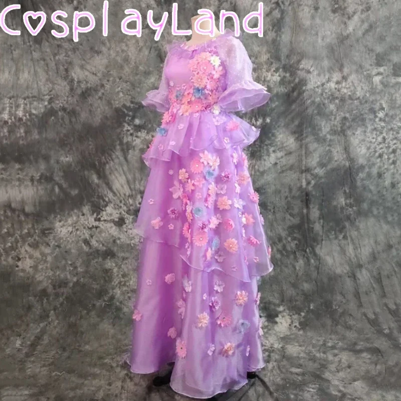 

Magic House Isabela Madrigal Cosplay Flower Princess Dresses Mirabel Sister Costume Custom Made Halloween Party Dress Costumes